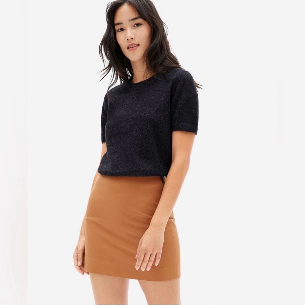 Everlane The Alpaca Sweater Tee - Heather Black Medium
